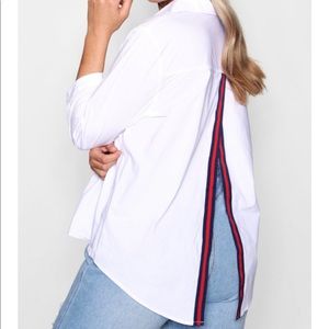 White button down top